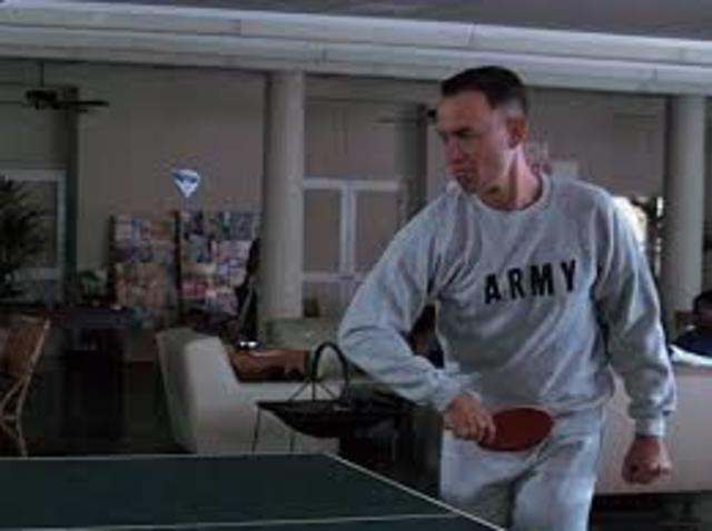 Forrest discovers ping-pong