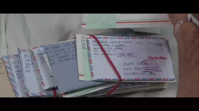 Forrest receives letter from Jenny