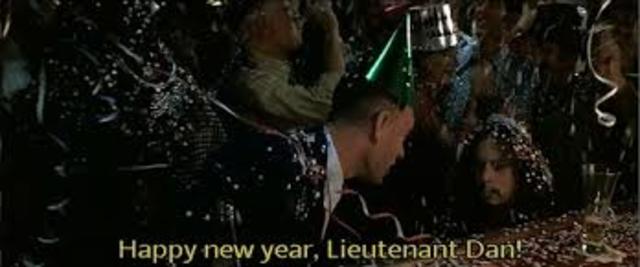 Forrest + Lt. Dan celebrate New Years