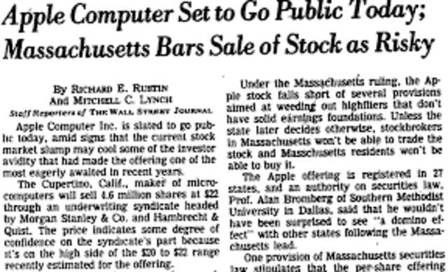 The day Lt.Dan could've invested in Apple