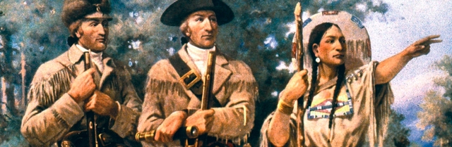 Lewis and Clark meet Sacagawea