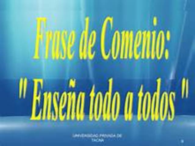 Padre de la Pedagogía. Juan Amós Comenio.