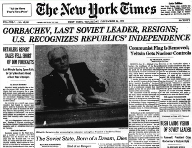 The Resignation of Gorbachev