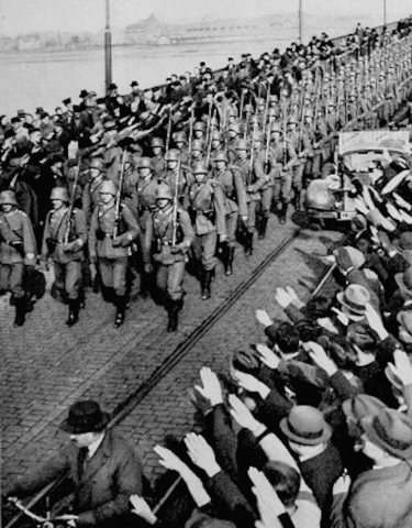 March 7, 1936 - Nazis occupy Rhineland.