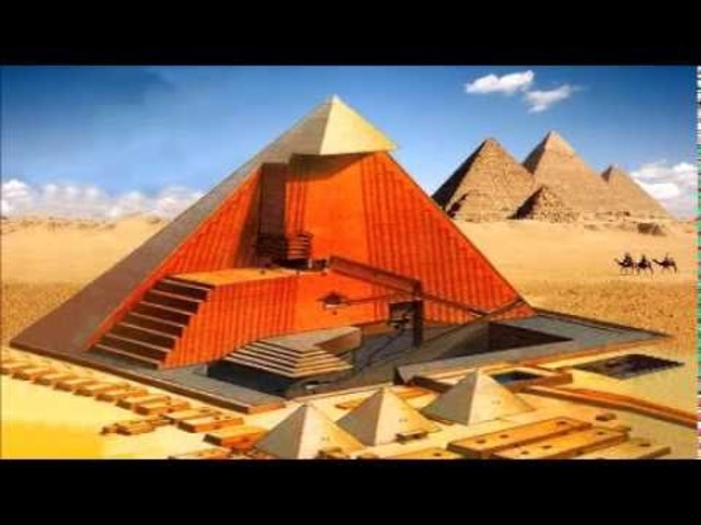 Building of the Great Pyramid at Giza.