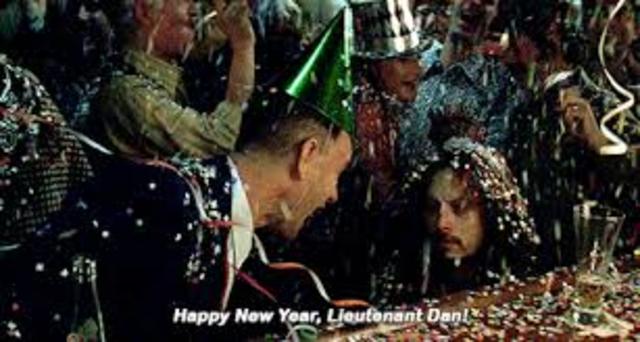 Forrest & Lt. Dan celebrate New Years Eve in New York City