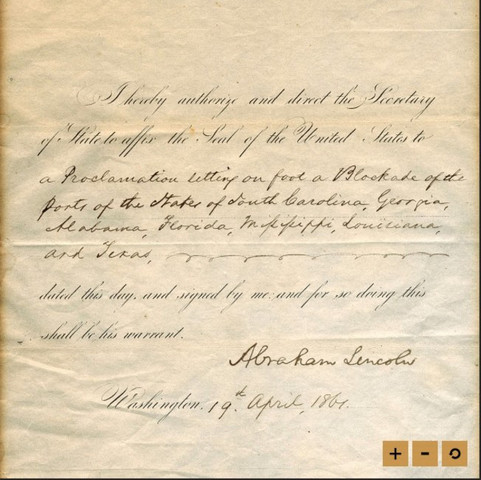 Proclamation of Blockade