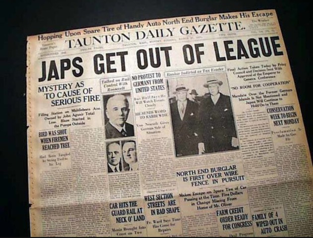 Japan withdraws from the League of Nations