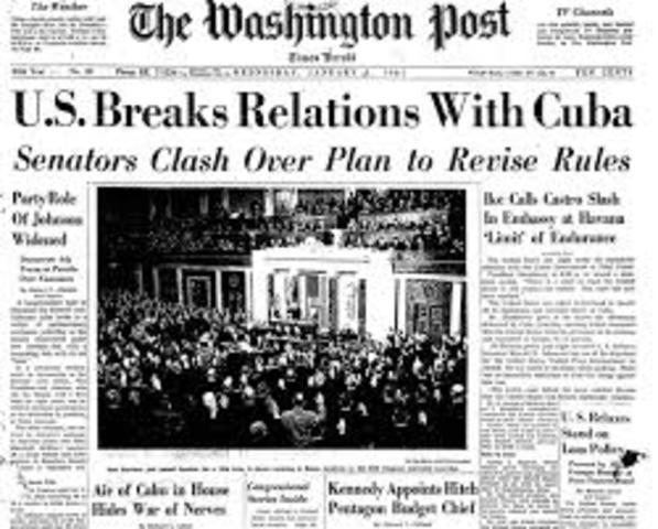 U.S Severs Diplomatic Relations w/Cuba