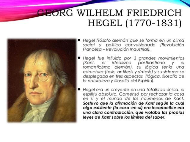 HEGEL, IDEALISTA.