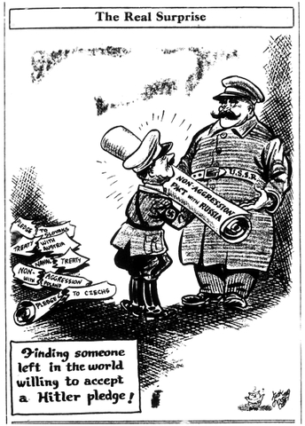 Hitler and Stalin sign non-aggression pact