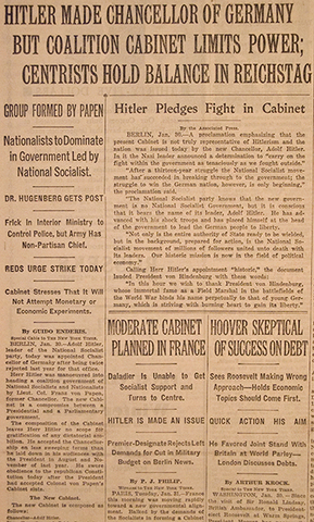 Hitler Appointed Chancellor of Germany