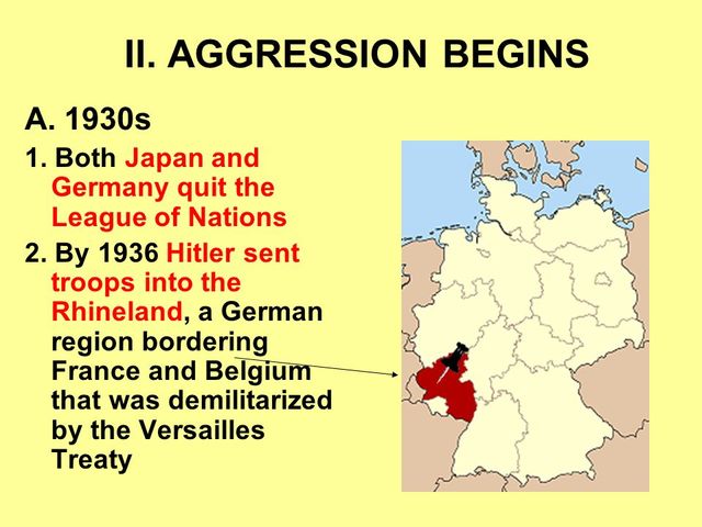 Hitler sends troop into Rhineland