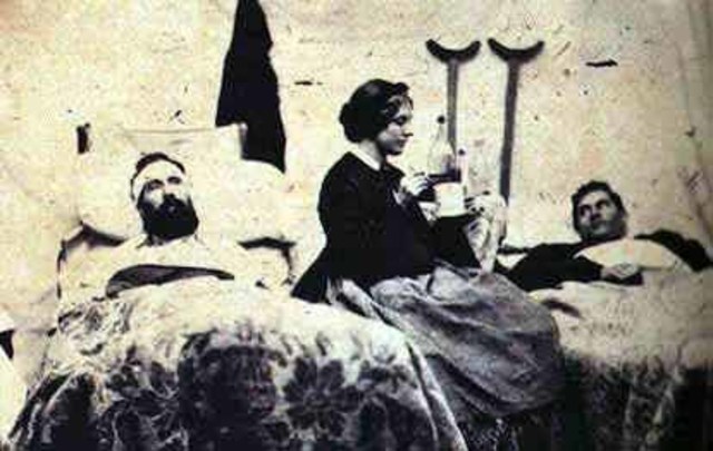 April 1861 Clara helps wounded soldiers
