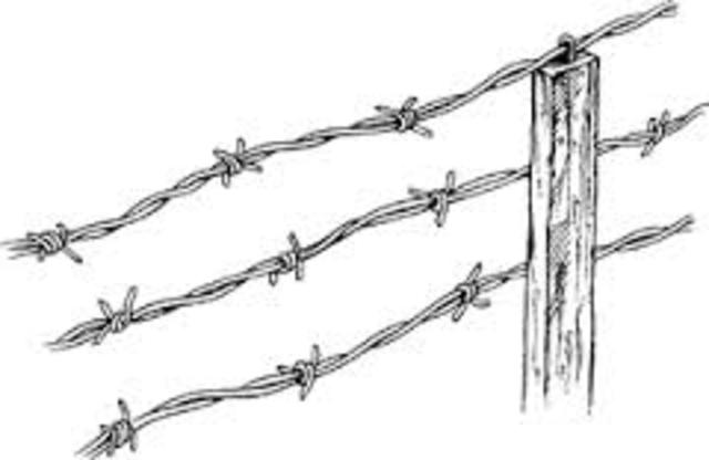 Joseph F. Glidden received a patent for barbed wire