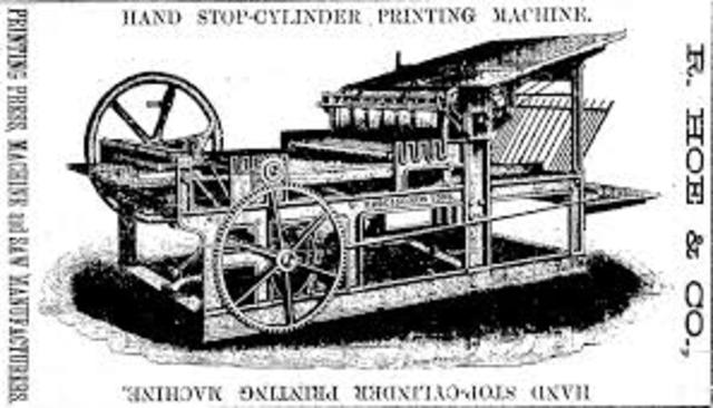 Richard M. Hoe made the printing press