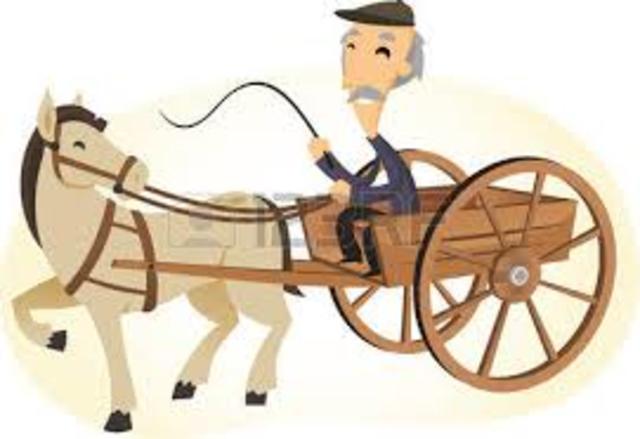 Primeros carros tirados por caballos