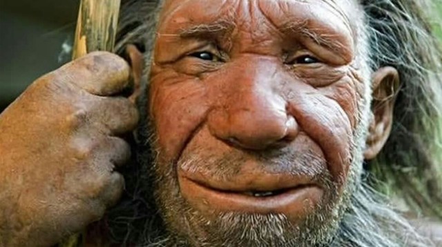 Extinct Neandertal and the paint in rocks