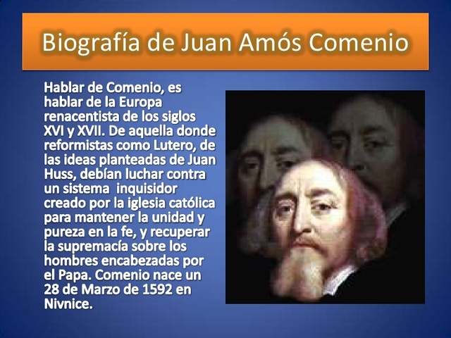 Juan Amos Comenio, Realista – 1592