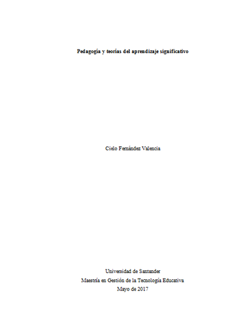 Pedagogía y teorías del aprendizaje significativo