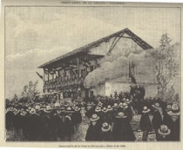 Se inaugura la ruta del ferrocarril de la sabana uniendo Bogota con Facatitva