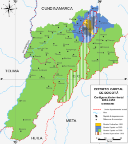 Se anexaron los municipios de Usme, Suba, Fontibón, bosa, Engativá, Sumapaz y  Usaquén a la capital