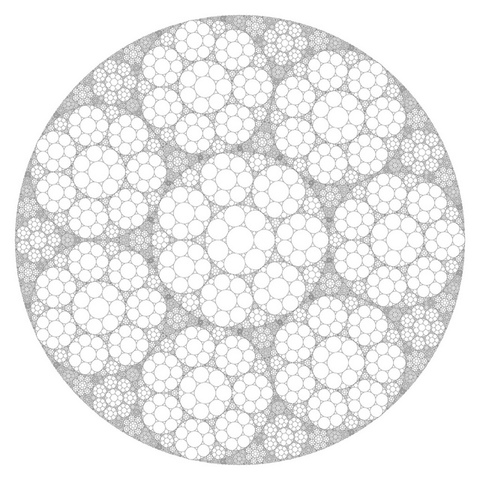 Première image fractale baderne d'Apollonius