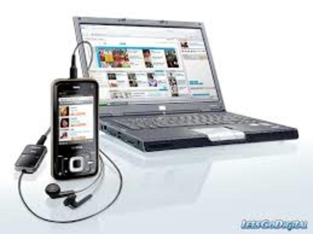 Unión entre un celular y una computadora