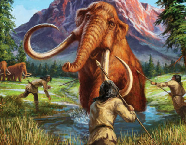 The Homo Sapien discovered the mammoth.