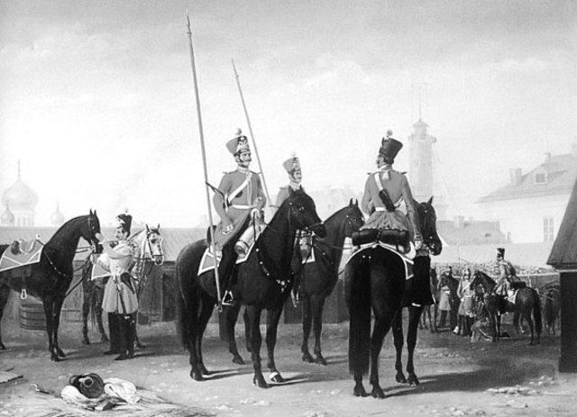 Создание гвардейских подразделений: Гусарского и Казачьего полков, Артиллерийского батальона