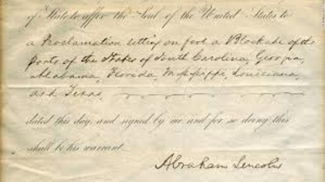 Abraham Lincoln Issues a Proclamation