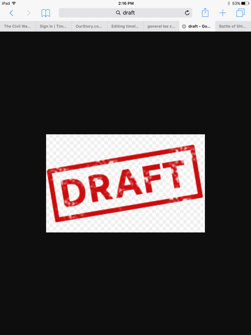 Congress does the first Draft in American history.