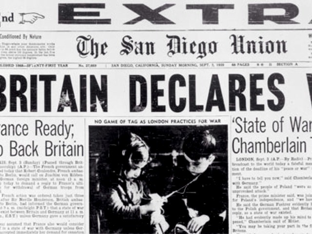 Britain and France Declare War on Germany