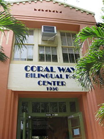 Coral Way Elementary School starts the first bilingual and bi-cultural public school in the United States.