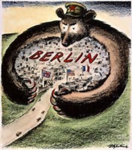Berlin Blockade Political Cartoon