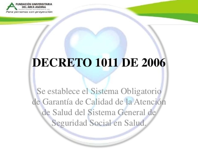 Decreto 1011 de 2006