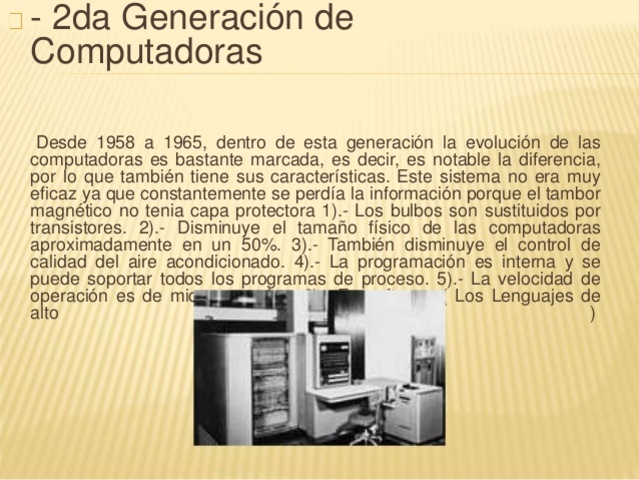 2da generacion computadoras