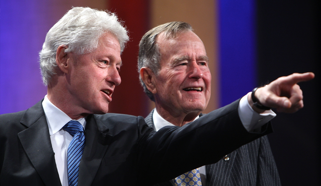 Bill Clinton defeats George H. W. Bush