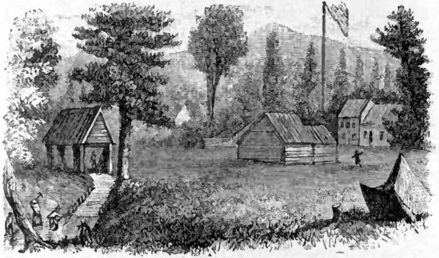 Sutter's Mill sells lots near the river to prospectors.