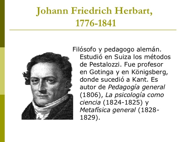 JOHANN FIEDRICH HERBART