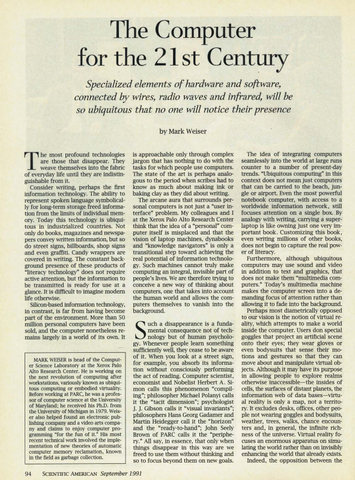 La computadora para el siglo XXI