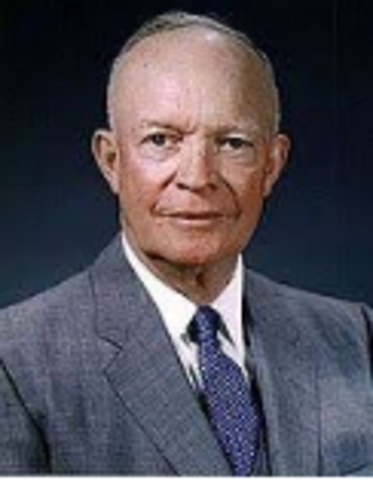 1956- Eisenhower is re-elected as president.