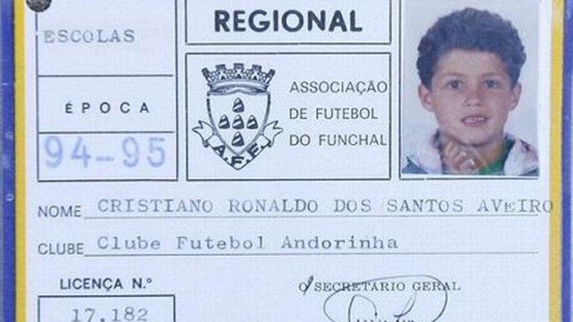 O primeiro clube de Cristiano Ronaldo