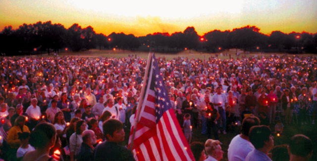 A Mass Candle Vigil Takes Place