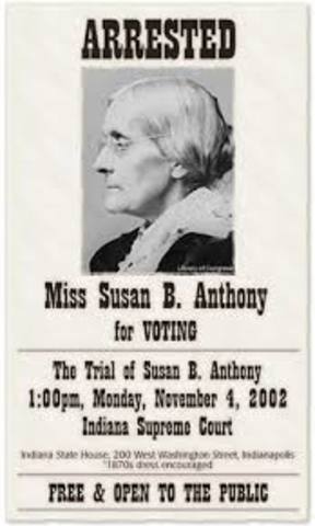 Susan B. Anthony Arrested