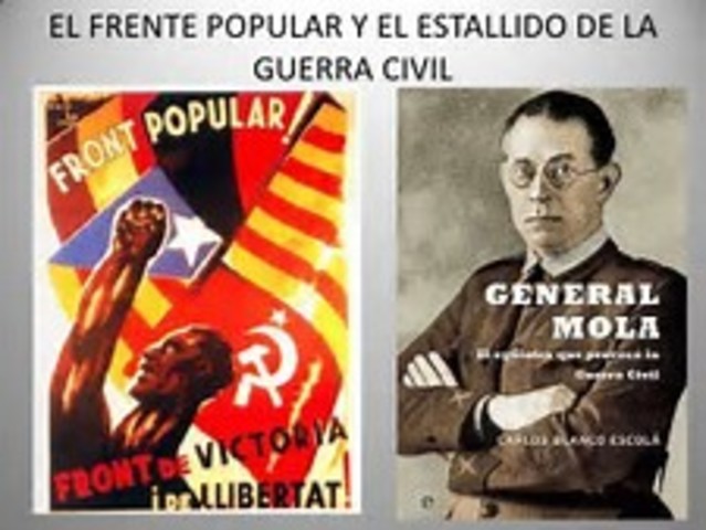 Estallido de la Guerra Civil.