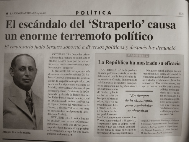 ESCÁNDALO DEL ESTRAPERLO.