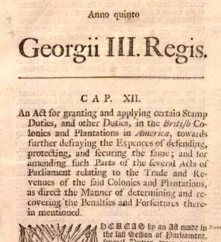 Passage of the Stamp Act