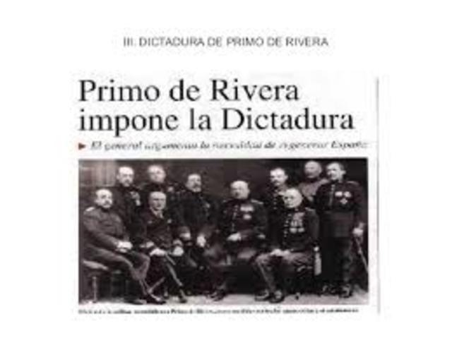La dictadura de Primo de Rivera