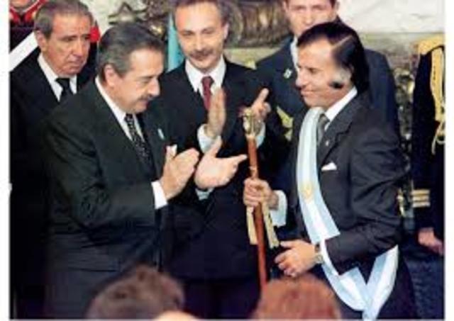 TRIUNFO ELECTORAL DE MENEM